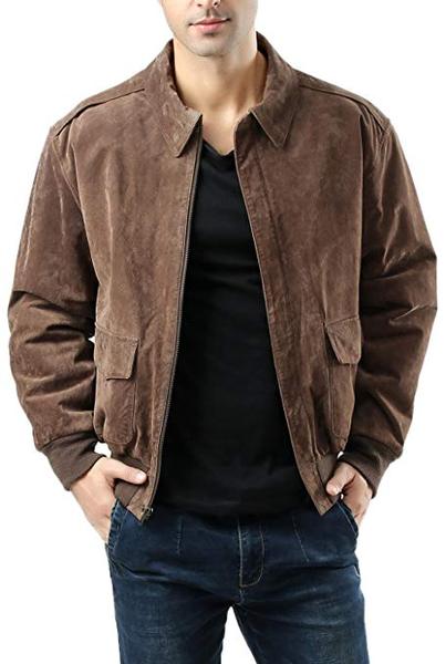 Best Style: Landing Leathers Men's Air Force A-2 Suede Leather Flight Jacket