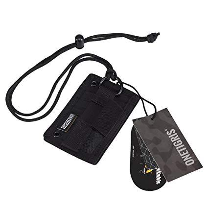 Best Tactical: OneTigris Tactical ID Card Holder Hook & Loop Patch Badge Military Holder