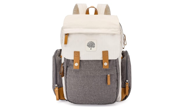 Parker Large Baby Diaper Bag with Changing Pad, Stroller Straps & Insulated 

Pockets
