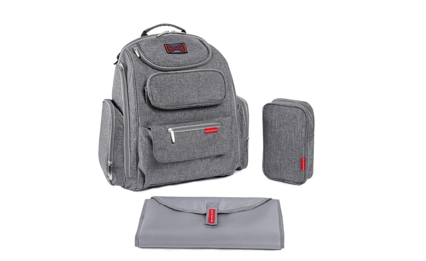 Bag Nation Unisex Large Capacity Baby Diaper Bag with Sundry Bag, Changing 

Pad, and Stroller Straps