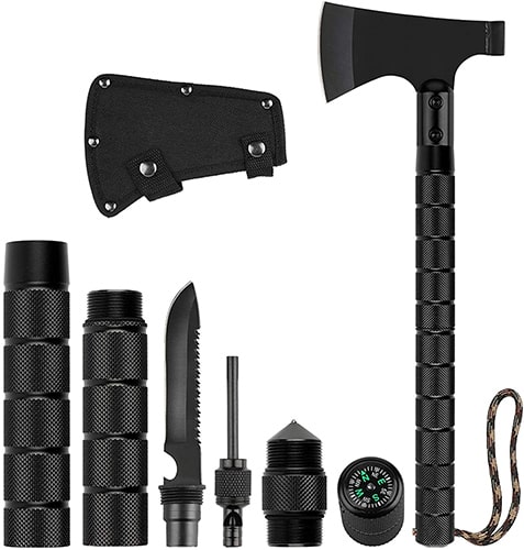 Best All-Round Survival Tool: LITERAL Survival Axe Folding Portable Camping Tactical Tomahawk