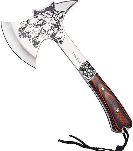 Best Aesthetically Pleasing Tomahawk: Promote Camping Tactical Tomahawk with Nylon Sheath